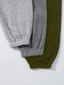 SHEIN LUNE Tuta da donna casual con felpa con cappuccio, vita con coulisse e polsini a costine, pantaloni in colore a contrasto