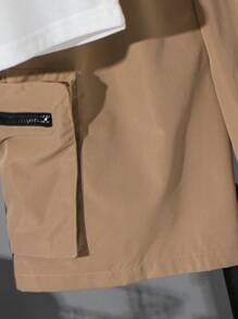 SHEIN Tween Boy 宽松休闲宽肩字母印花背心和短裤两件套，夏季服装 - 綠色 - 查看 6