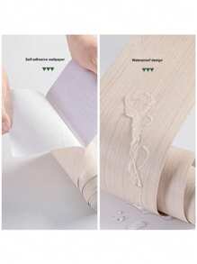 5mX15cm Old Furniture Door Cover Renovation Wood Grain Wall Stickers Self-Adhesive Simulation Waterproof Thickened Background Wall Cabinet Wall Stickers - Multicolor - View 9