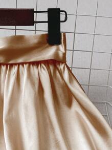 GlowEve 女士优雅蝴蝶结腰 A 字裙，夏季