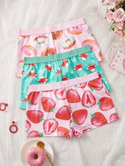 Eraneu 3 pares de bragas tipo boyshort de cintura media cómodas y lindas para mujer