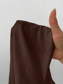 Flirla Maglie da donna a tinta unita con collo asimmetrico
