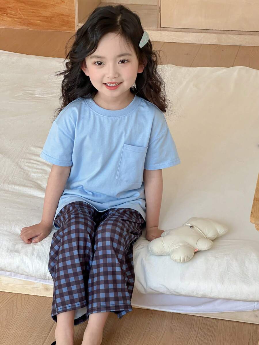 DAZY Young Girl Fall Clothes - Young Girl Loungewear - Blue - View 1