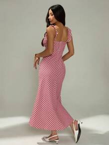 SHEIN PETITE Vestido midi casual para mujer, minimalista y de moda para uso diario, vestidos de verano y ropa de primavera