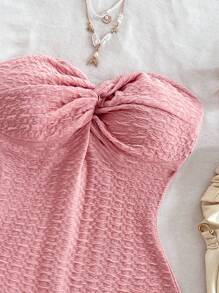 Soleia Women's Knitted Sleeveless Hollow Out Romper