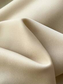 SHEIN Unity 女士黄色荷叶边下摆紧身优雅连衣裙 - 香檳色 - 查看 4