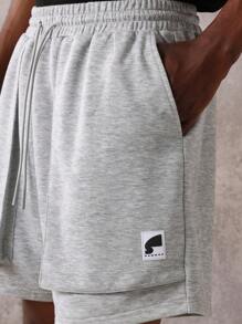 SUMWON Pantalones cortos de chándal de uso esencial, con bolsillos múltiples, cómodos, de alto rendimiento con cintura elástica, de tela de felpa francesa premium, para un estilo de vida activo en verano y primavera