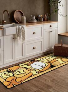 GARFIELD | SHEIN Cute Cartoon Cat Print Waterproof Anti-Slip Kitchen Floor Mat, Easy To Clean, Available In 2 Sizes - Multicolor - View 4