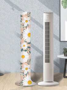 1 pièce Housse anti-poussière pour ventilateur tour, housse élastique pour ventilateur tour sur pied, protection anti-poussière pour ventilateur vertical, housse décorative à motif marguerite romantique pour ventilateur sur pied pour école, bureau, maison, voyage, sac, organisateur, stockage