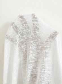 SHEIN LUNE Giacca asimmetrica senza maniche con colletto aperto, di colore tinta unita