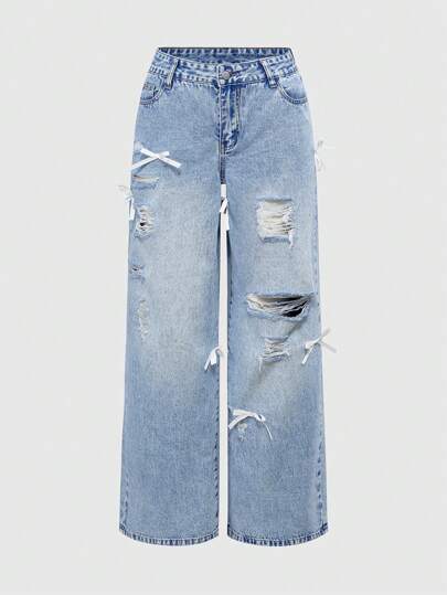 Kawaii سراويل جينز نسائية عصرية محدودة التصميم، مناسبة للصيف