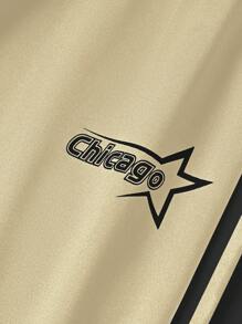 PAVTROS 男士时尚字母印花插肩短袖 T 恤和裤子休闲西装男士两件套运动裤男士街头服饰套装男士两件套休闲两件套男士宽松街头服饰、街头服饰、男友礼物、返校季、返校季 - 杏色 - 查看 8