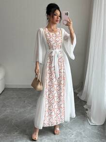 Calvaya Elegant Fitted Dress With Unique Design