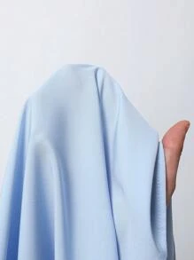 Manfinity Homme 男士纯色单排扣休闲口袋短袖衬衫（随机印花）男士短袖正装衬衫男士修身衬衫男士夏季正装衬衫男士正装衬衫短袖 - 淺藍色 - 查看 6