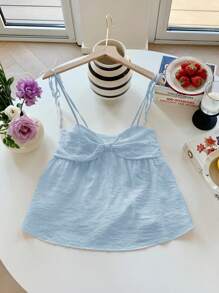 Comfortcana Women's Summer Chest Ruffle Bohemian Vacation Camisole - Blue - View 4