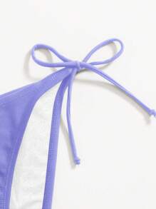 SHEIN Swim Bottom de bikini con nudo de unicolor para playa y vacaciones