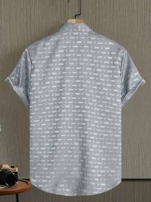 Manfinity Homme Men's Geometric Print Short Sleeve Single-Breasted Casual Shirt Shirts For Men Men Shirts - Multicolor - View 2