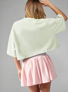 Missguided x Playboy Damen Mini Tennis Rock mit Falten, Frühling Sommer, Skateboarding, Athletics, Sports, Preppy Schulmaedchen, Tanz Party, Festival, A-Linie Rock - Pink - Übersicht 2