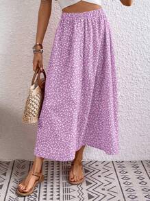Breezaya Summer Casual Ditsy Floral Long Skirt