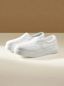 CUCCOO EASI Women's CUCCOO Fashion Perforated Mesh Platform Sneakers In Beige