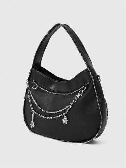 Grunge Punk Sac à épaule polyvalent, décontracté et minimaliste pour femmes