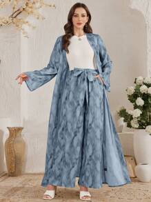 Al Najma 2pcs Women Tie-Dye Printed Long Jacket And Long Pants Set - Multicolor - View 5