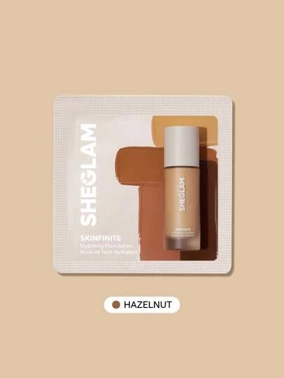 SHEGLAM รองพื้น Skinfinite Hydrating Foundation Sample-Hazelnut Flawless Dewy Foundation รองพื้นให้ความชุ่มชื้น ปกปิดรูขุมขน คอนซีลเลอร์ที่มองไม่เห็น รองพื้นเนื้อลิควิดบางเบา ไม่มัน เป็นธรรมชาติ รองพื้นเนื้อลิควิดเนื้อนุ่ม เกลี่ยง่าย ในวัน รองพื้นสำหรับฤดูหนาว แบรนด์ ความงาม เครื่องสำอาง สำหรับผู้หญิงและสาว ๆ สมบูรณ์แบบสำหรับฤดูหนาว ฤดูใบไม้ผลิ เหมาะสำหรับ Y2K แฟชั่นหรูหรา เหมาะสำหรับวันเกิด ของขวัญ ปาร์ตี้ พร้อมแล้ว สีที่ดีที่สุด