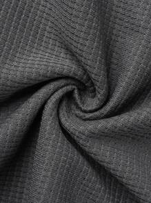 Manfinity Mode 男士時尚經典休閒日常三色拼接Polo衫 - 深灰色 - 查看 5