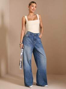 SHEIN BAE 女士早春度假派对优雅装圆领露背蝴蝶结紧身衣，适合浪漫约会、闺蜜聚会、节日、鸡尾酒会