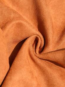 SHEIN LUNE Rave Concert Women Country Concert Rave Festival Women V-Cổ khóa trang trí dây đeo chéo eo, Áo ba lỗ phong cách lễ hội âm nhạc, Vải da lộn, Trang phục đường phố thanh lịch thường ngày cho kỳ nghỉ - màu nâu - Xem 9