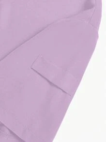 TaskEZ Maglietta donna con bordi a contrasto di colore, maniche corte, camice da lavoro