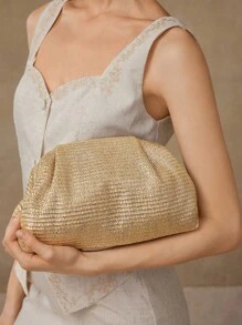 MOTF PREMIUM 编织褶饰手拿包