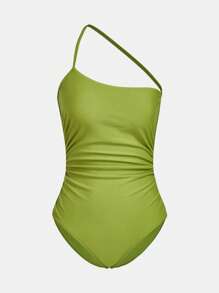 Maija Olive Green Women's One-Piece Swimsuit - Army Green - View 6