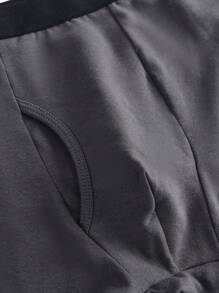 5 piezas Camisetas interiores de algodón negro, cómodas para niño y adolescente