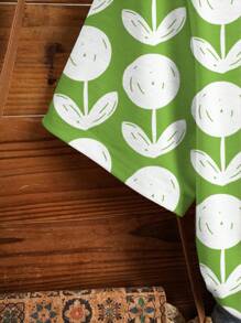 INAWLY Plus Size Women's Summer Floral Printed Round Neck Short Sleeve Casual T-Shirt Graphic Tees Women Tops - Green - View 4