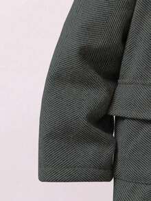 SHEIN 2 件套年轻男童休闲领夹克和裤子套装