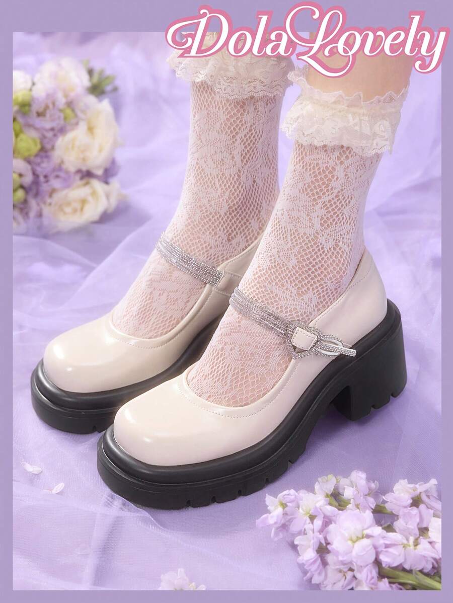 Dola Lovely 女士日常穿着厚底时尚平底便鞋 - 杏色 - 查看 1