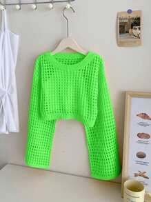 青少年女孩简约纯色长袖连帽衫