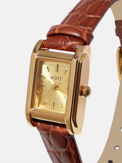 MOTF PREMIUM 女士时尚简约方形石英表
