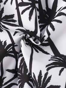 Young Boy White Palm Tree Print Casual Beach Shorts Young Boys Short Outfits Young Boy Clothes 4t Young Suit Baby Boys Suits Young Boy 2 Pieces Set Two Pieces Young Boy 2t - Black - View 3