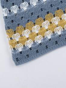Manfinity RSRT Top casual en maille à manches courtes avec une couleur contrastée et une simple boutonnière pour homme - Bleu azur - Voir 7