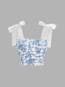 SHEIN Girlism 2 件 Tween Girl 休闲简约套装：舒适吊带背心和迷你裙