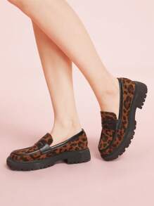 CUCCOO DOLLMOD Mujer Cómodo Puntera Redondeada Marrón Moda Cuña y Plataforma Mocasines - Multicolor - Ver 5