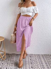 Breezaya Summer Casual Ditsy Floral Long Skirt
