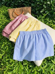 Comfortcana 多色条纹编织女士短裤套装 - 彩色 - 查看 1