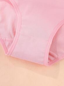 6pcs/Set Girls' Solid Color Minimalist Comfortable Cotton Underwear Underwear Sets For Girls Girls Underwear Pack Underwear For Kids Girls Underwear For Girls Girls Cotton Underwear - Multicolor - View 3