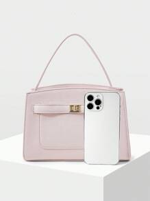 MOTF PREMIUM WOMEN SIMPLE ELEGANT COMMUTER HANDBAG - Pink - View 4