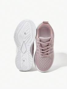 JNSQ 1 Pair Versatile Casual All-Match Soft Bottom Breathable Lace Up Sneakers, Suitable For All Seasons, Back To School - Pink - View 10