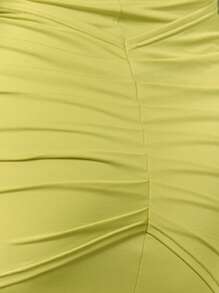 MUSERA Bardot Off Shoulder Ruched Front Drape Detail Elegant Long Sleeve Maxi Dress Graduation Prom For Occasion Spring Summer Vacation Holiday Forbidden Gardens Ibiza Wedding Guest Beach - Green - View 7