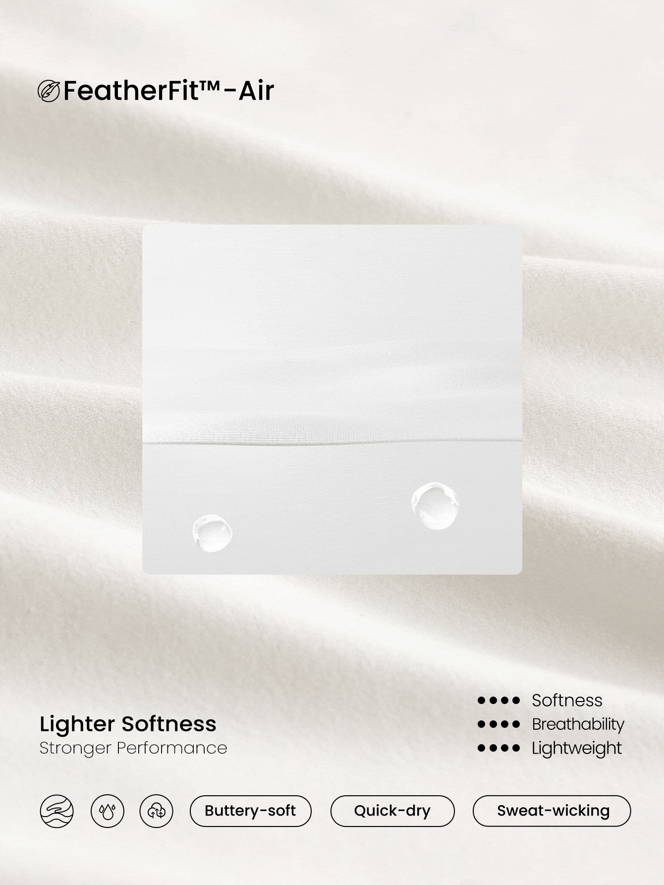 GLOWMODE FeatherFit™-Air Scoop Neck Knotted Mini Dress Quick Dry Moisture Wicking - White - View 6